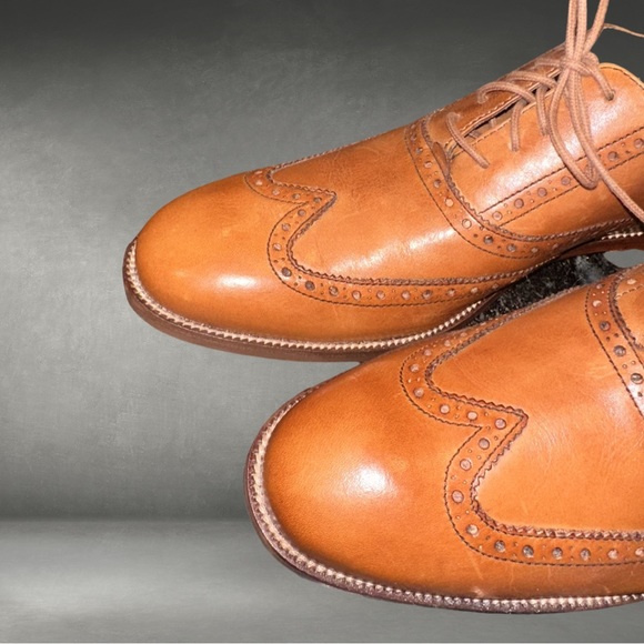 Men’s Cole Haan Saddle Leather Tan Shoes 9 1/2 med - Picture 5 of 9